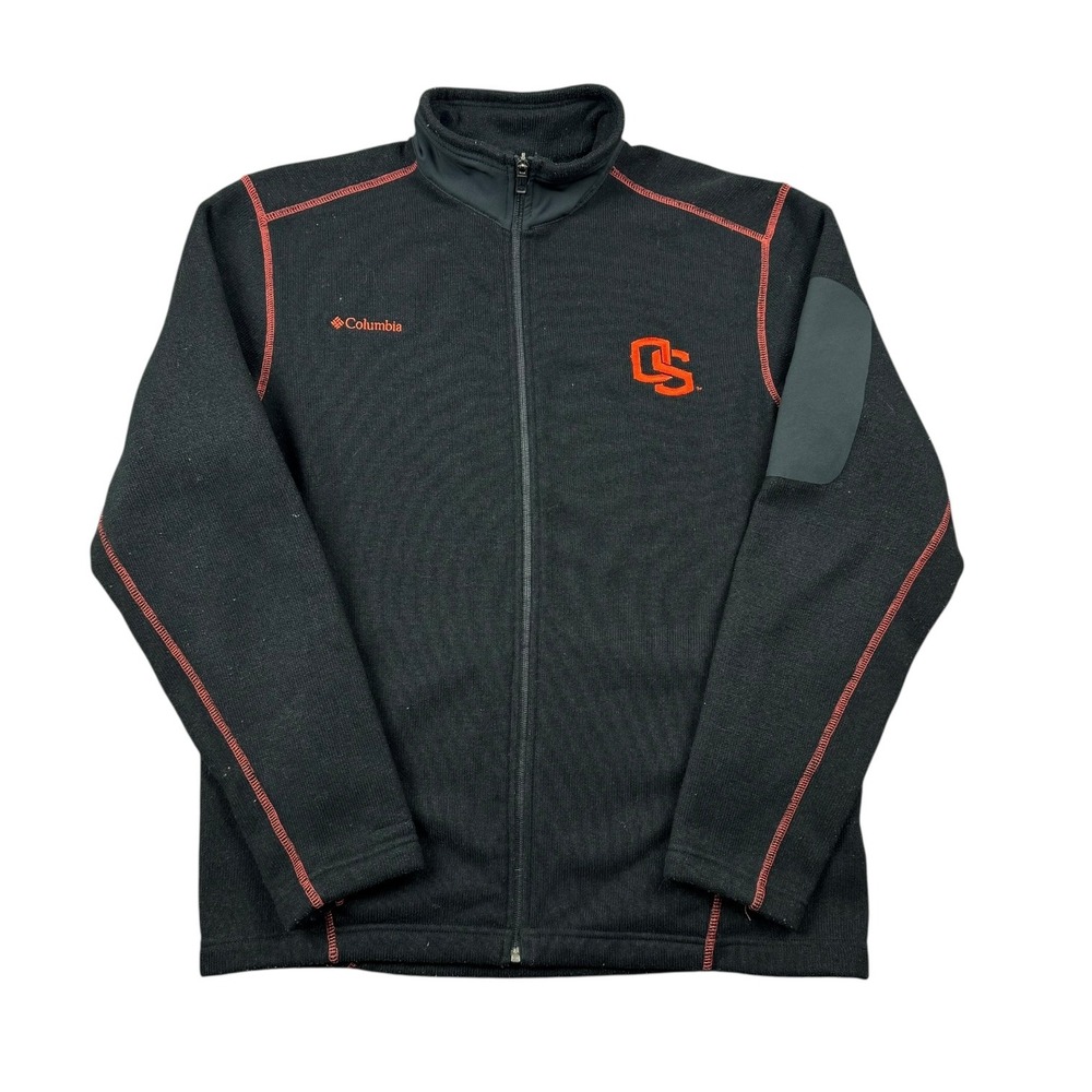 Columbia Oregon State Beavers Jacket Men Medium Black Full Zip Fleece College